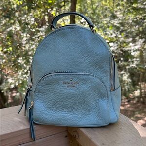 Kate Spade Sky Blue Leather Backpack